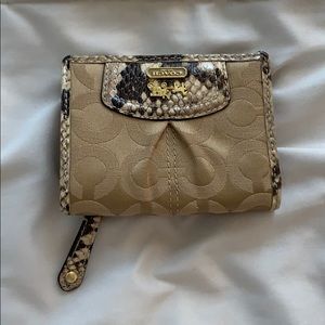 Snake and gold Coach wallet